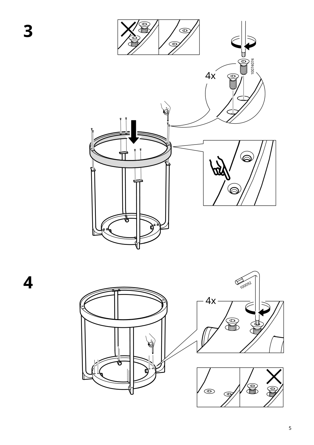 Assembly instructions for IKEA Froetorp side table anthracite marble effect black glass | Page 5 - IKEA FRÖTORP side table 104.922.76