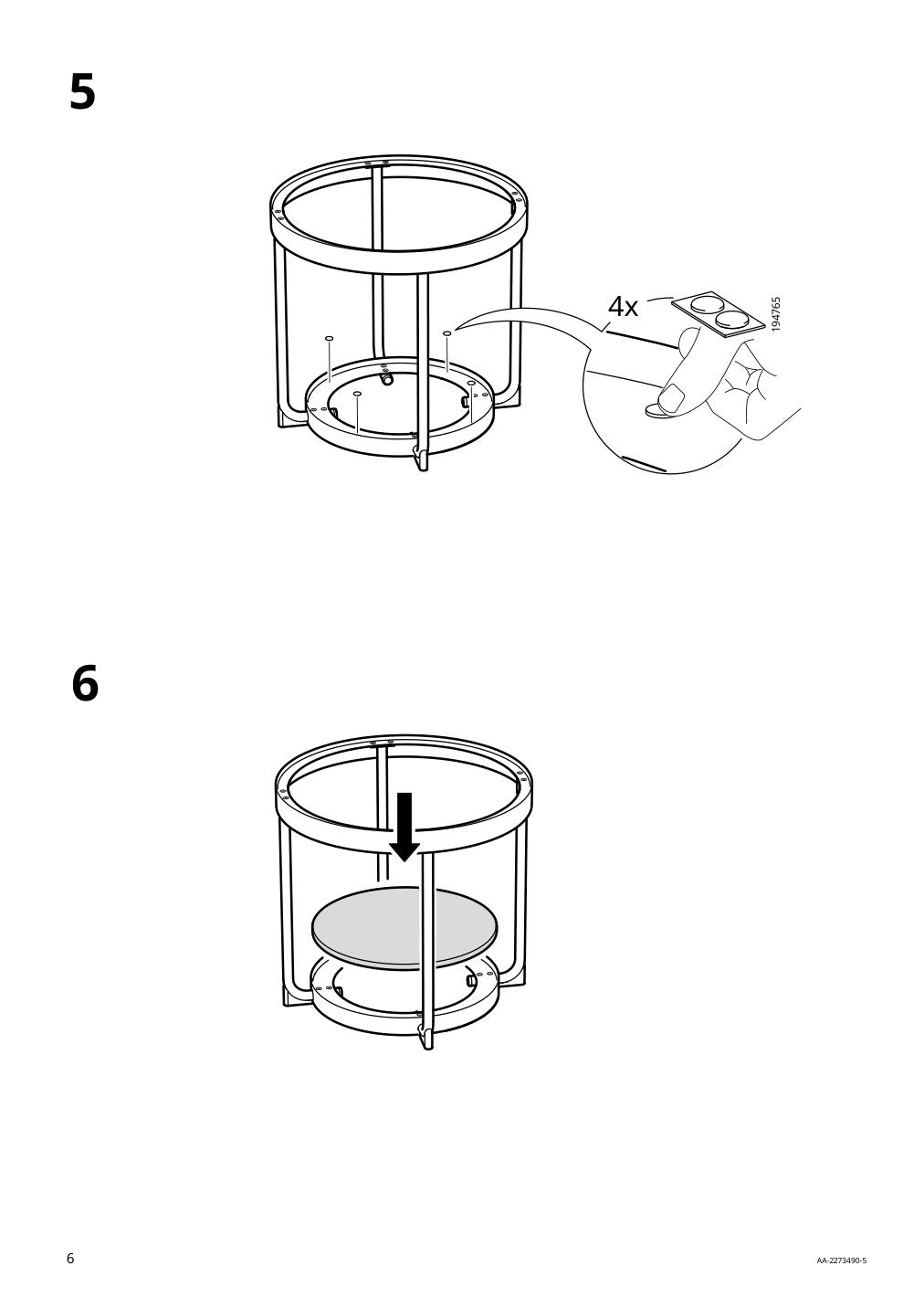 Assembly instructions for IKEA Froetorp side table anthracite marble effect black glass | Page 6 - IKEA FRÖTORP side table 104.922.76