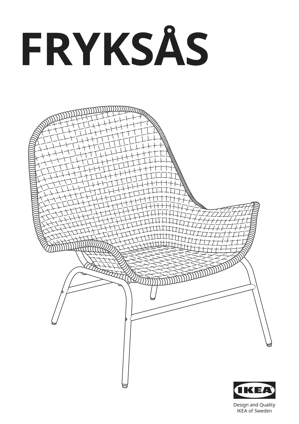 Assembly instructions for IKEA Fryksas armchair rattan | Page 1 - IKEA FRYKSÅS chair with cushion 295.631.55