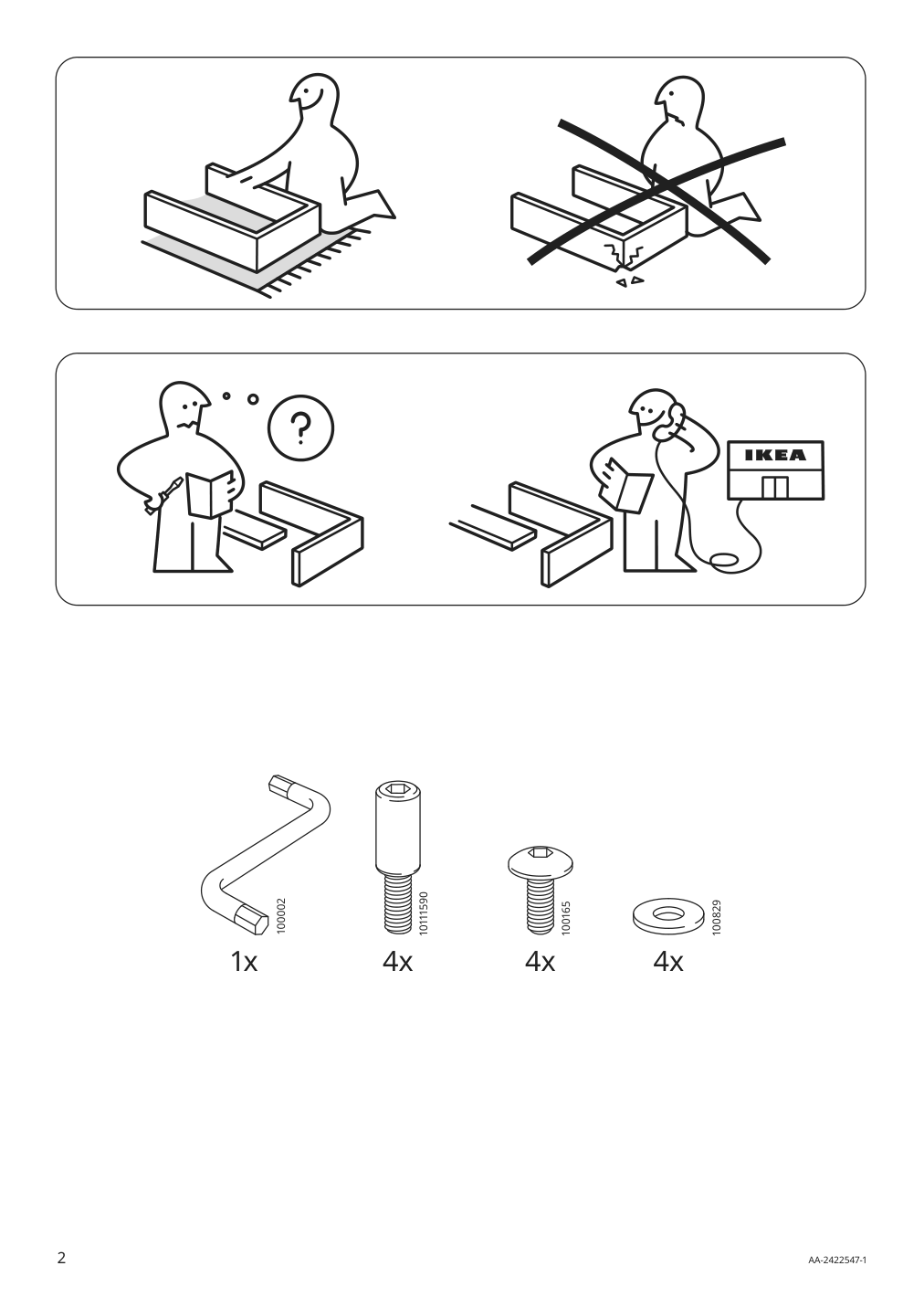 Assembly instructions for IKEA Fryksas armchair rattan | Page 2 - IKEA FRYKSÅS chair with cushion 295.631.55