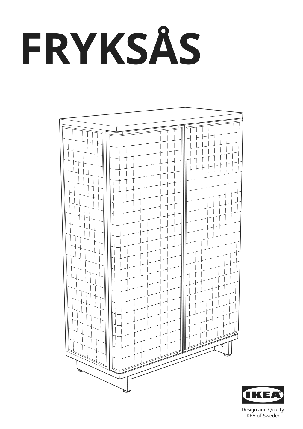 Assembly instructions for IKEA Fryksas cabinet rattan | Page 1 - IKEA FRYKSÅS cabinet 405.740.96