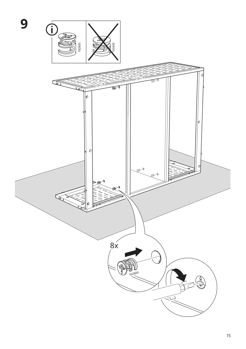 Assembly instructions for IKEA Fryksas cabinet rattan | Page 15 - IKEA FRYKSÅS cabinet 405.740.96