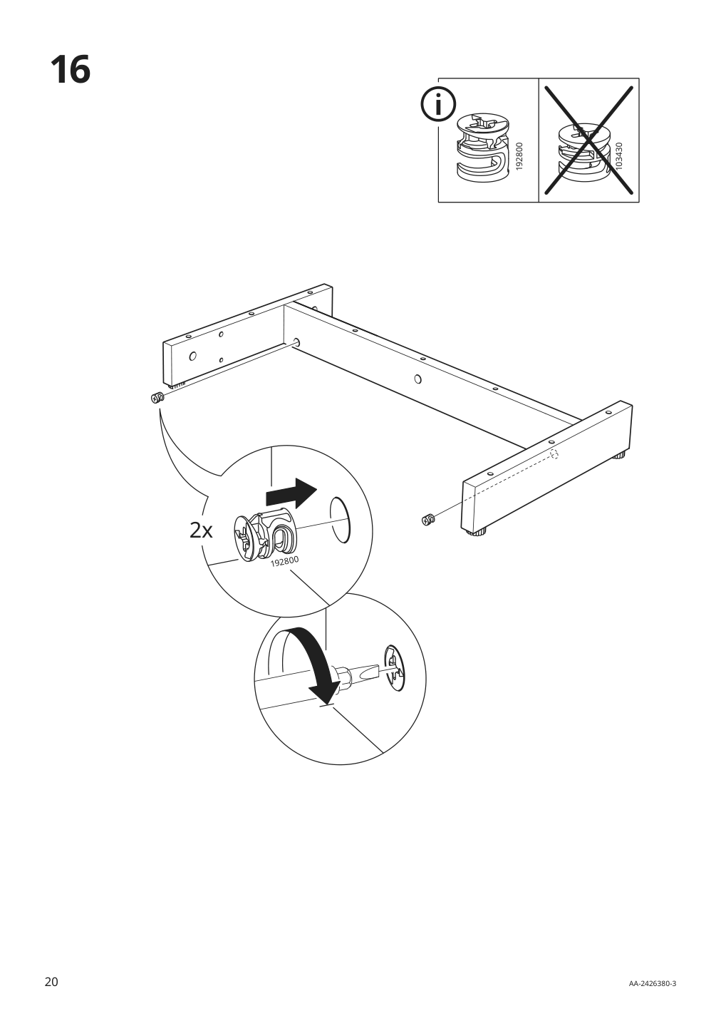 Assembly instructions for IKEA Fryksas cabinet rattan | Page 20 - IKEA FRYKSÅS cabinet 405.740.96