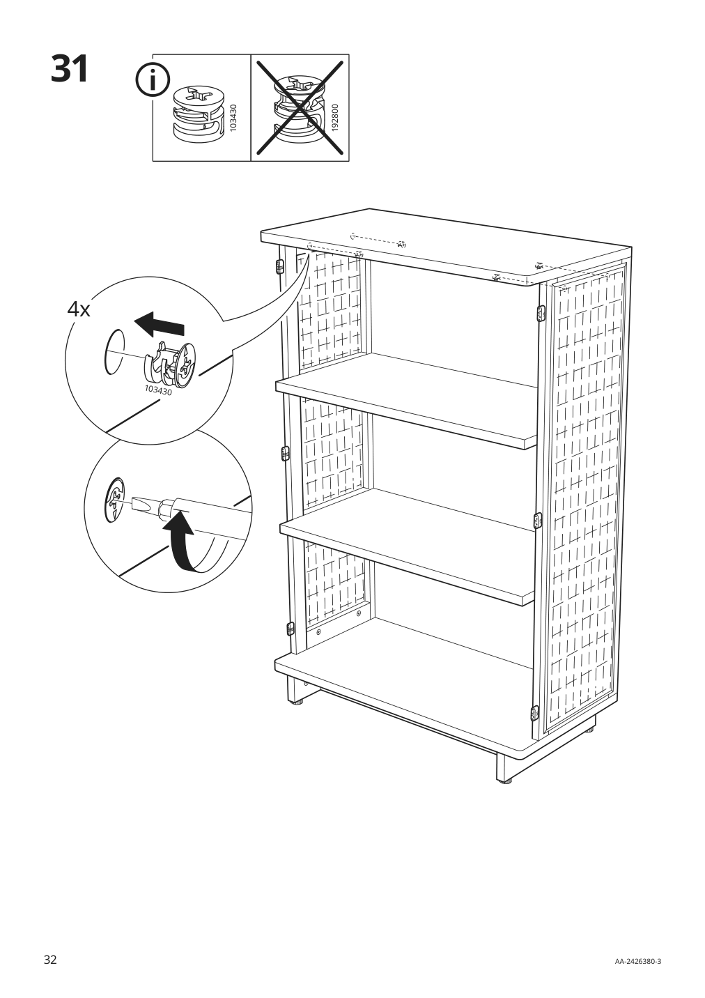 Assembly instructions for IKEA Fryksas cabinet rattan | Page 32 - IKEA FRYKSÅS cabinet 405.740.96