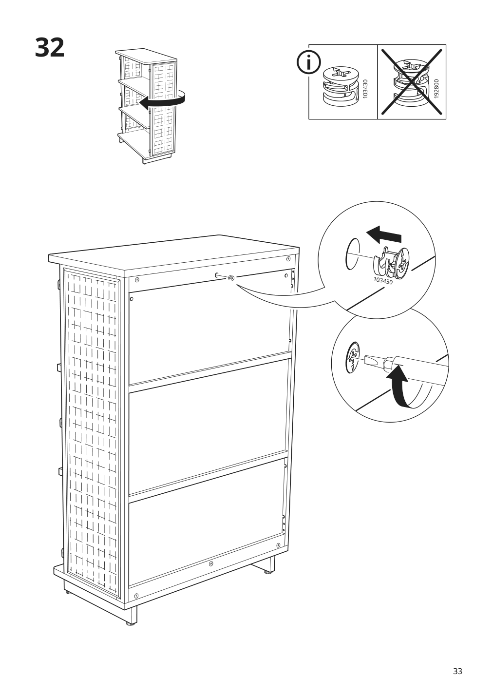 Assembly instructions for IKEA Fryksas cabinet rattan | Page 33 - IKEA FRYKSÅS cabinet 405.740.96