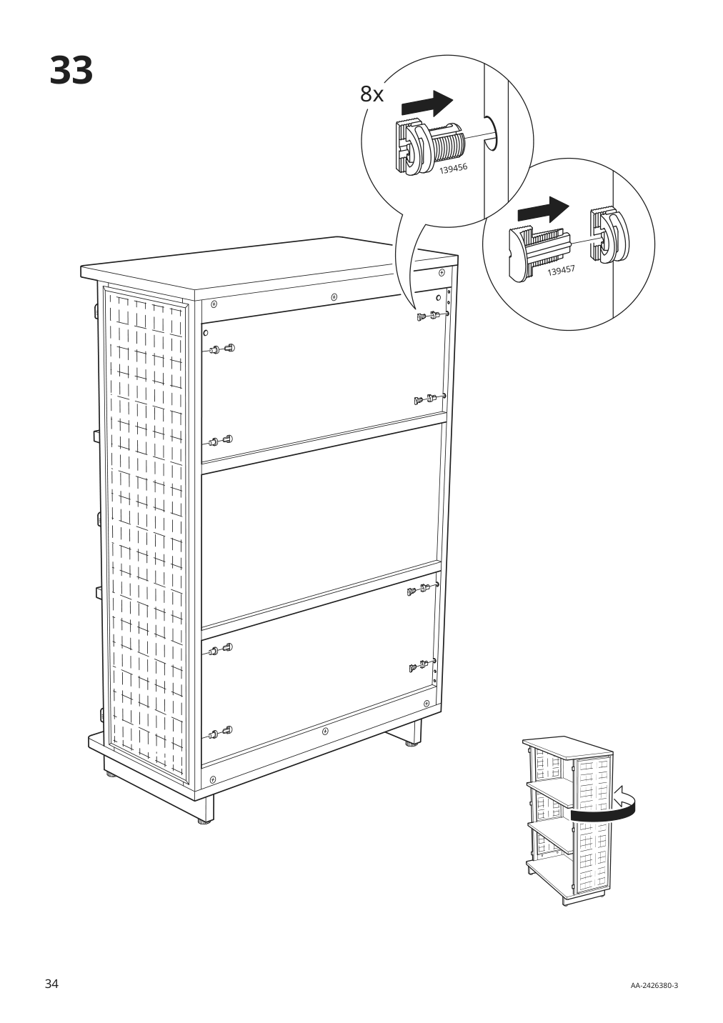 Assembly instructions for IKEA Fryksas cabinet rattan | Page 34 - IKEA FRYKSÅS cabinet 405.740.96