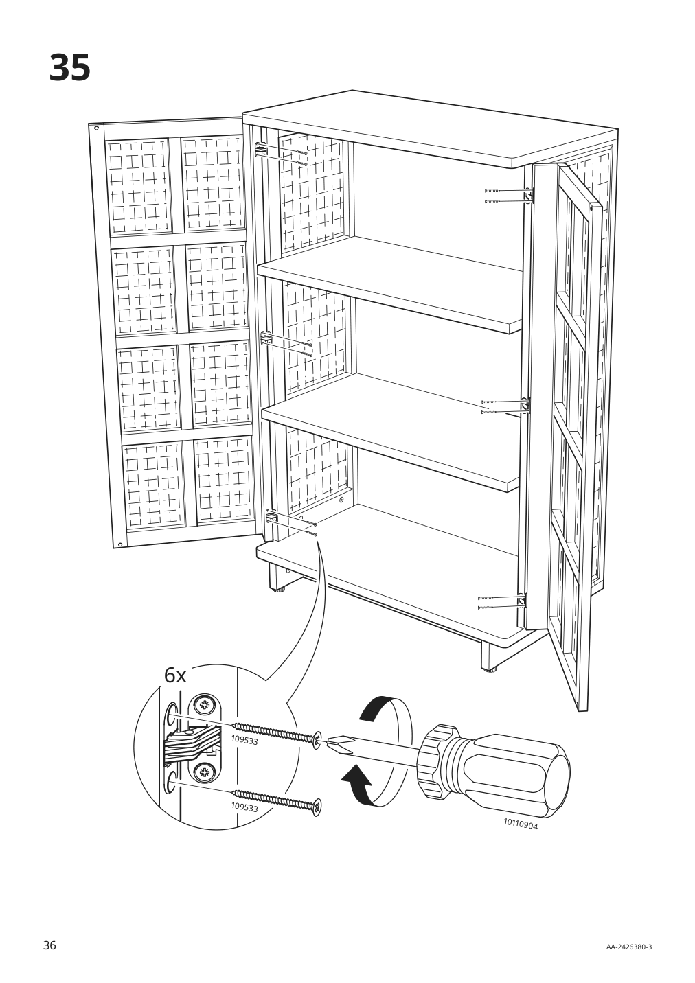 Assembly instructions for IKEA Fryksas cabinet rattan | Page 36 - IKEA FRYKSÅS cabinet 405.740.96