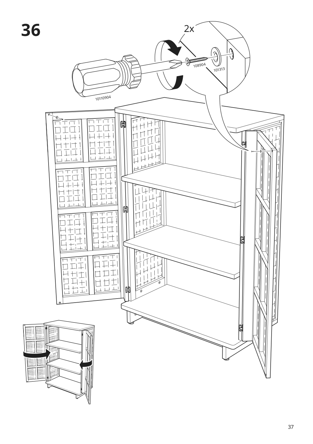 Assembly instructions for IKEA Fryksas cabinet rattan | Page 37 - IKEA FRYKSÅS cabinet 405.740.96