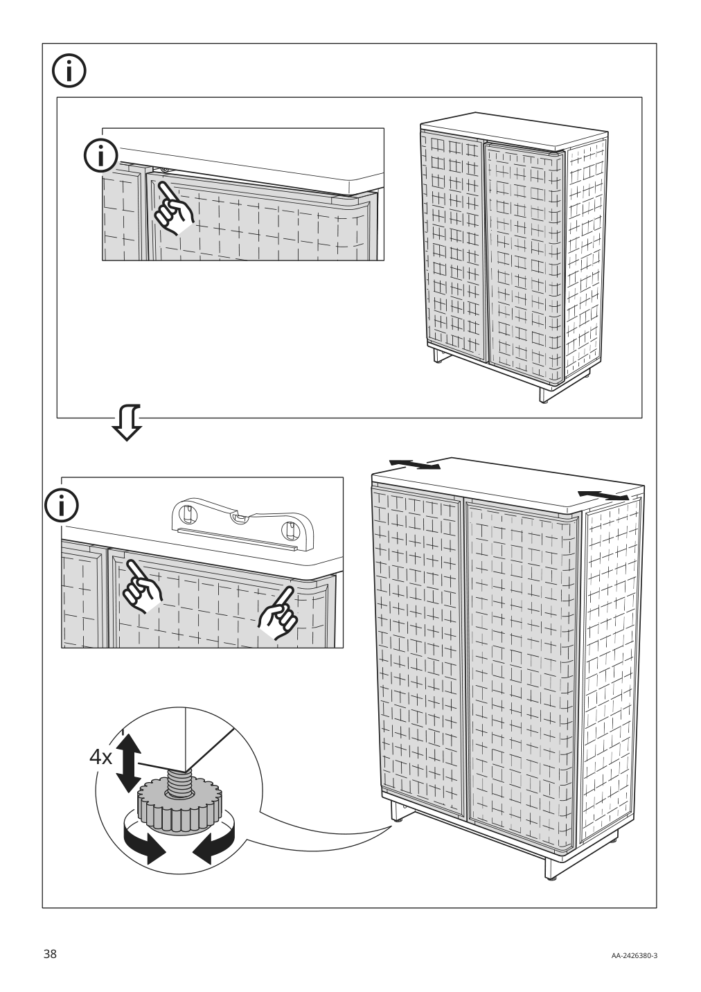 Assembly instructions for IKEA Fryksas cabinet rattan | Page 38 - IKEA FRYKSÅS cabinet 405.740.96