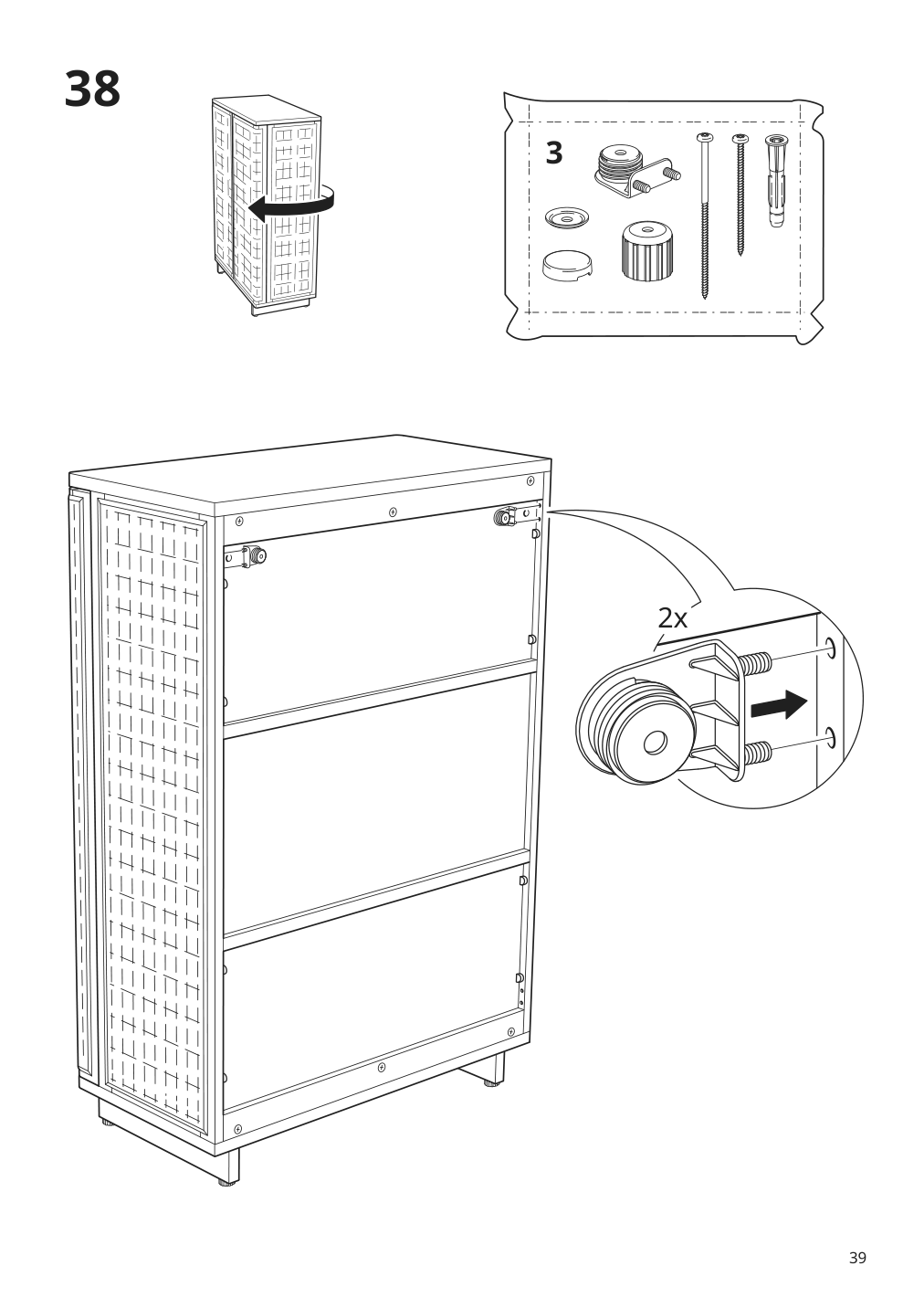 Assembly instructions for IKEA Fryksas cabinet rattan | Page 39 - IKEA FRYKSÅS cabinet 405.740.96