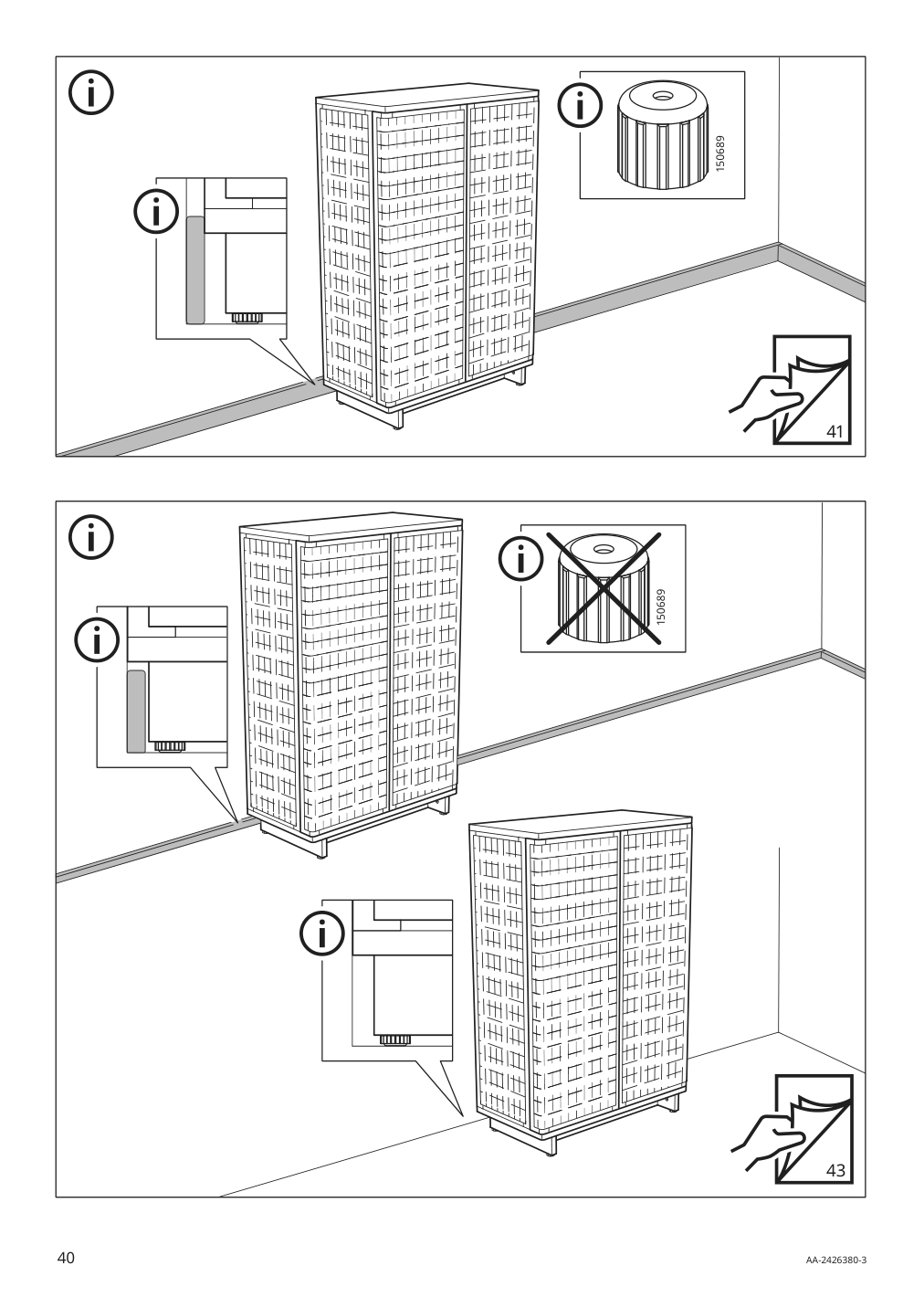 Assembly instructions for IKEA Fryksas cabinet rattan | Page 40 - IKEA FRYKSÅS cabinet 405.740.96