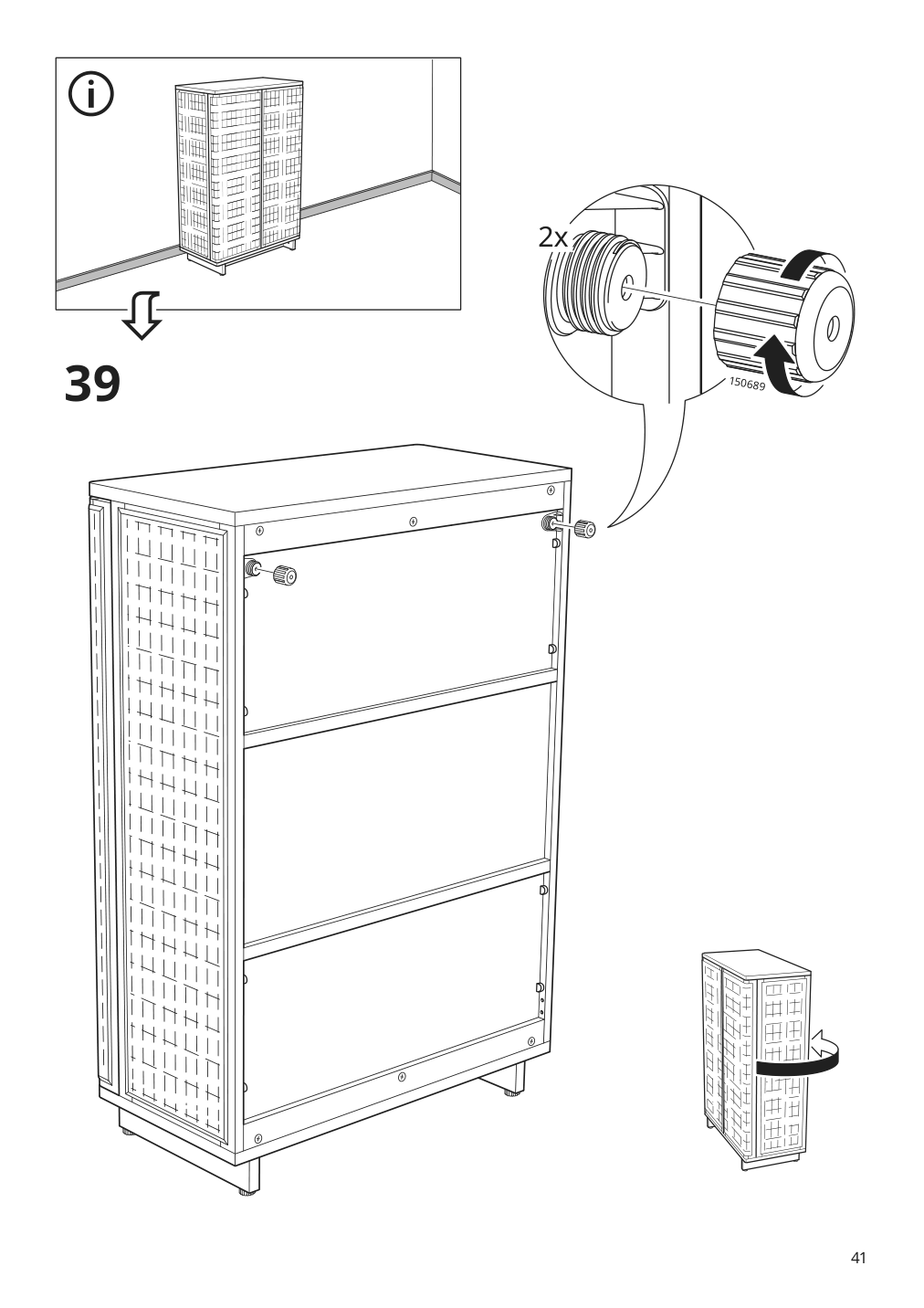 Assembly instructions for IKEA Fryksas cabinet rattan | Page 41 - IKEA FRYKSÅS cabinet 405.740.96