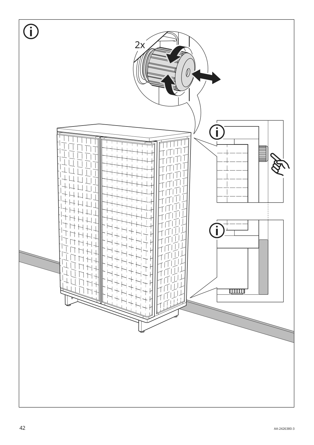 Assembly instructions for IKEA Fryksas cabinet rattan | Page 42 - IKEA FRYKSÅS cabinet 405.740.96