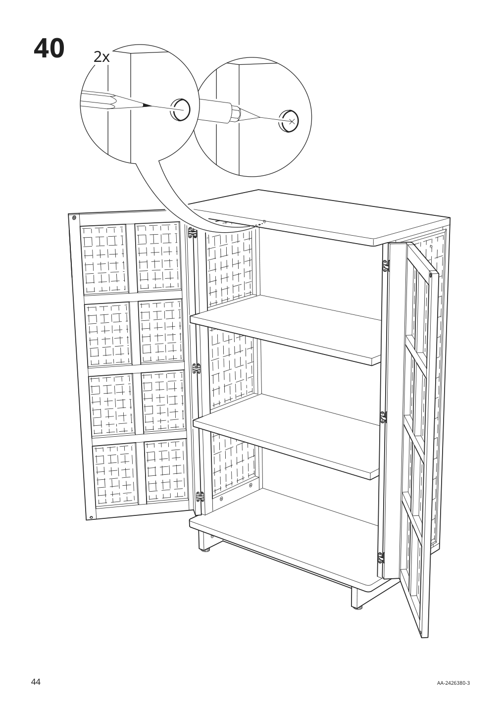 Assembly instructions for IKEA Fryksas cabinet rattan | Page 44 - IKEA FRYKSÅS cabinet 405.740.96