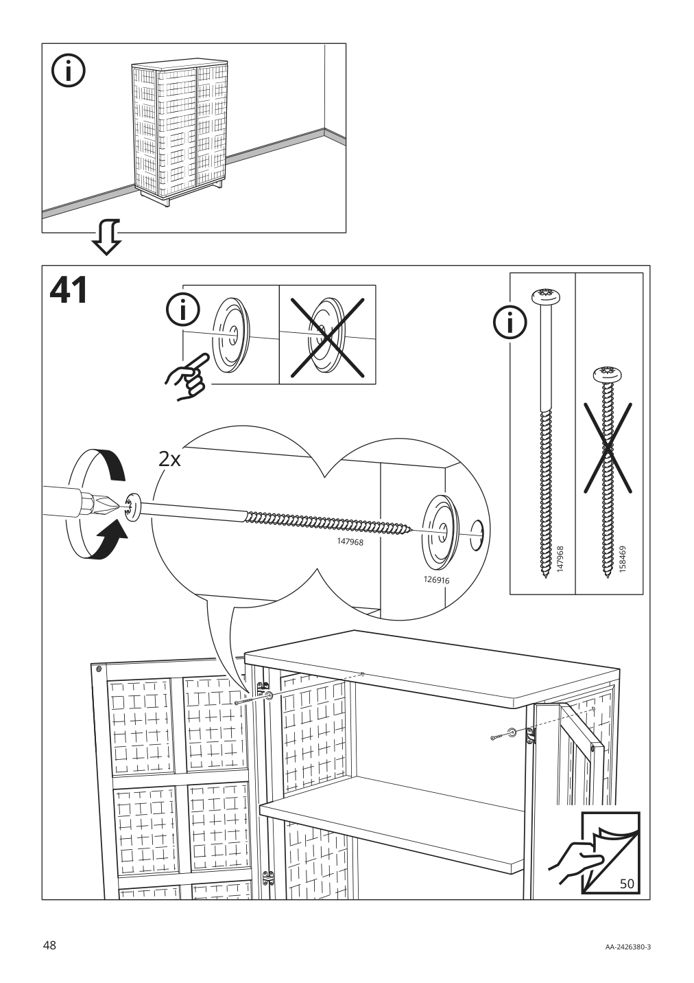 Assembly instructions for IKEA Fryksas cabinet rattan | Page 48 - IKEA FRYKSÅS cabinet 405.740.96