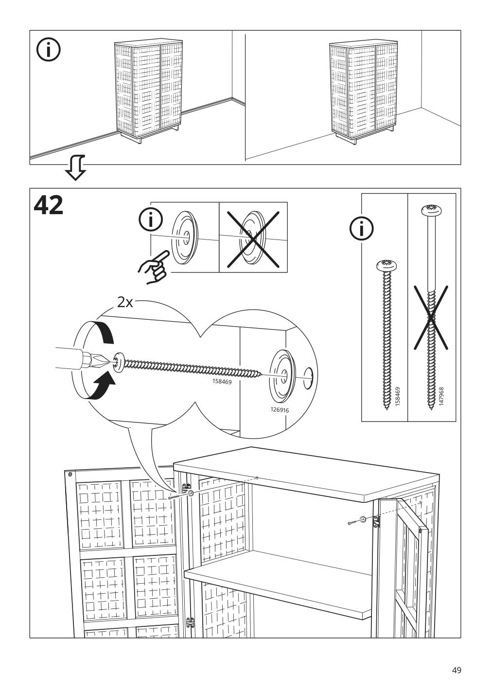 Assembly instructions for IKEA Fryksas cabinet rattan | Page 49 - IKEA FRYKSÅS cabinet 405.740.96