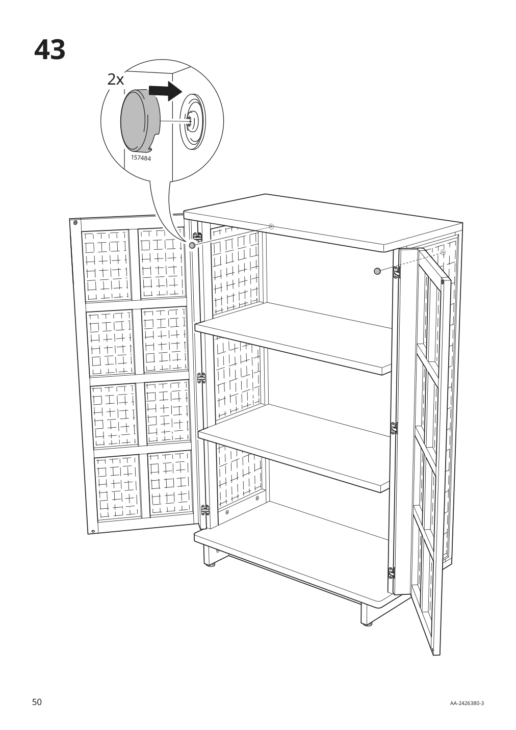 Assembly instructions for IKEA Fryksas cabinet rattan | Page 50 - IKEA FRYKSÅS cabinet 405.740.96