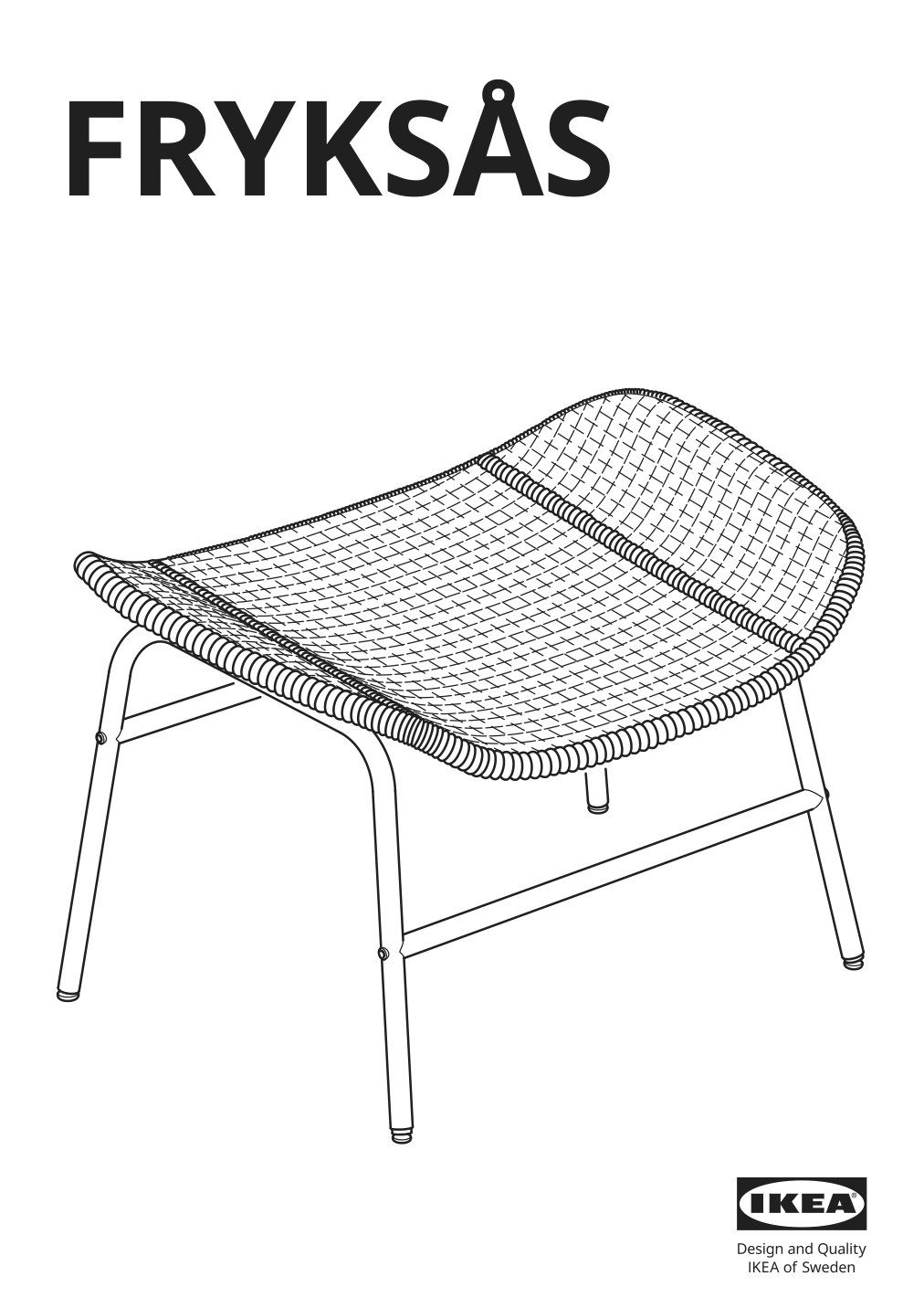 Assembly instructions for IKEA Fryksas ottoman rattan | Page 1 - IKEA FRYKSÅS armchair and ottoman 395.631.69