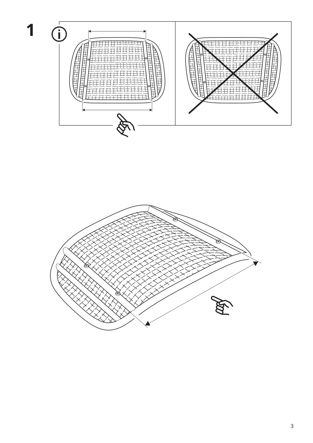 Assembly instructions for IKEA Fryksas ottoman rattan | Page 3 - IKEA FRYKSÅS armchair and ottoman 395.631.69