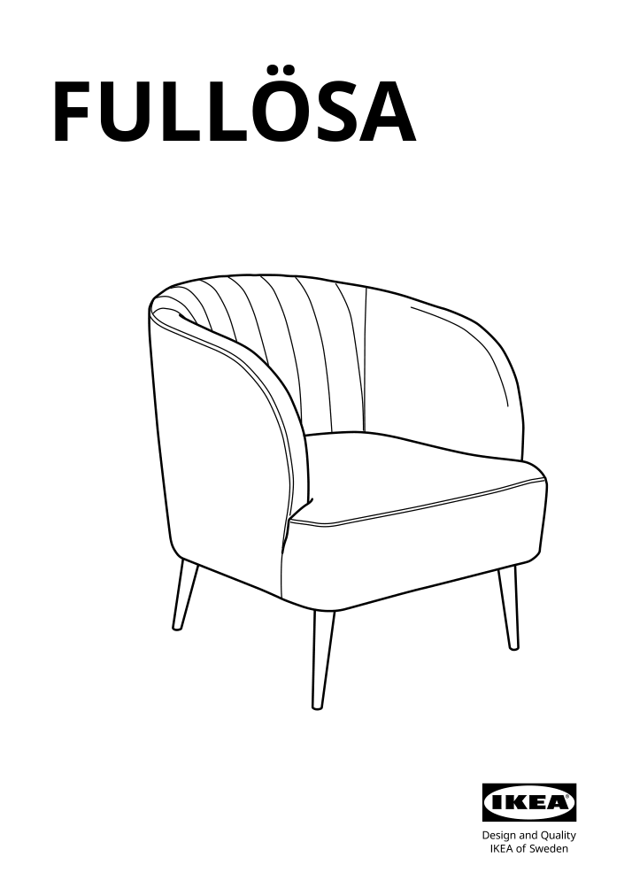 Assembly instructions for IKEA Fulloesa armchair gatehult gray | Page 1 - IKEA FULLÖSA armchair 005.480.52