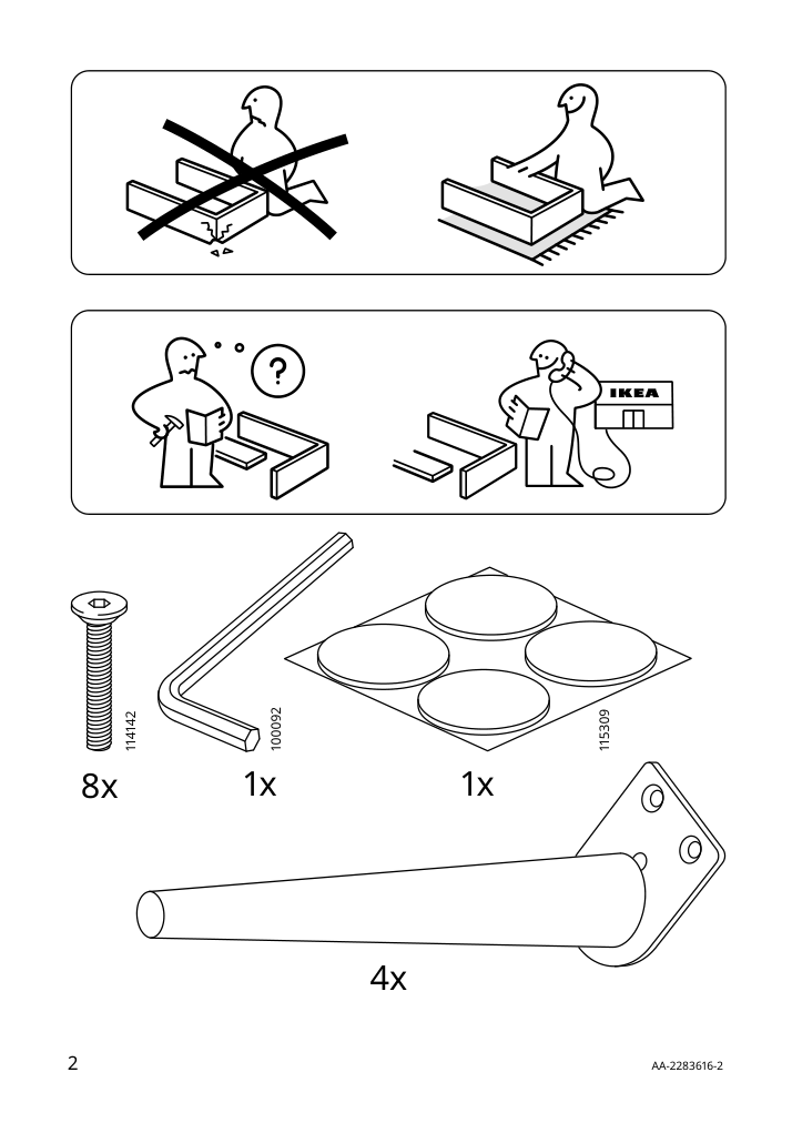 Assembly instructions for IKEA Fulloesa armchair gatehult gray | Page 2 - IKEA FULLÖSA armchair 005.480.52