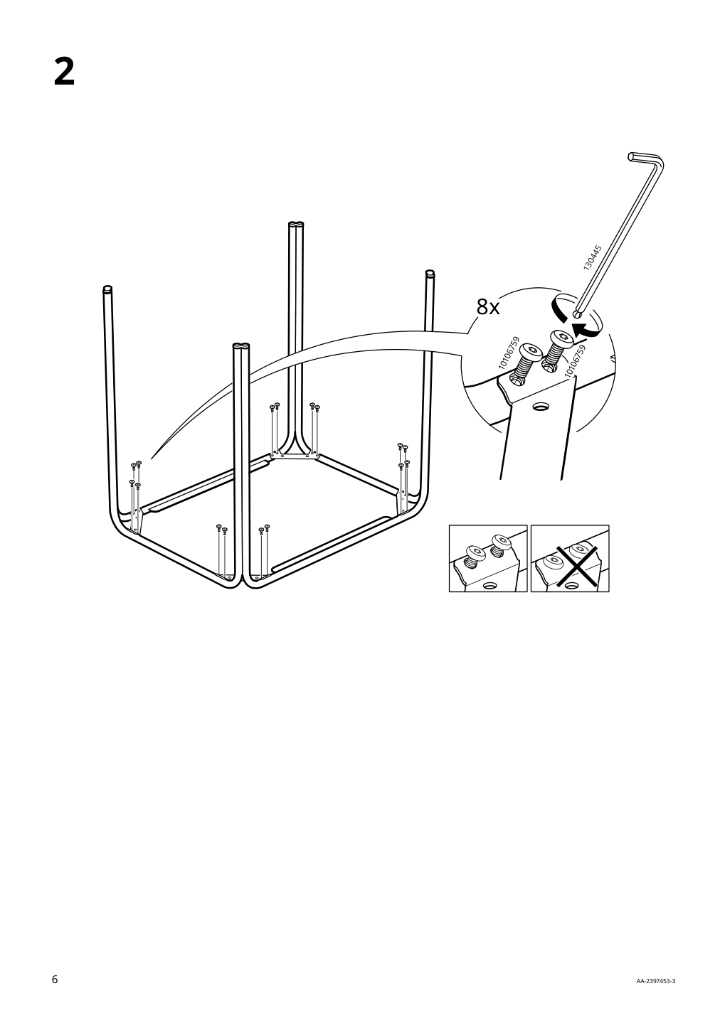 Assembly instructions for IKEA Furuoen dining table w 2 chairs 2 footstl brown outdoor | Page 6 - IKEA FURUÖN dining table w 2 chairs+2 footstl 305.437.36