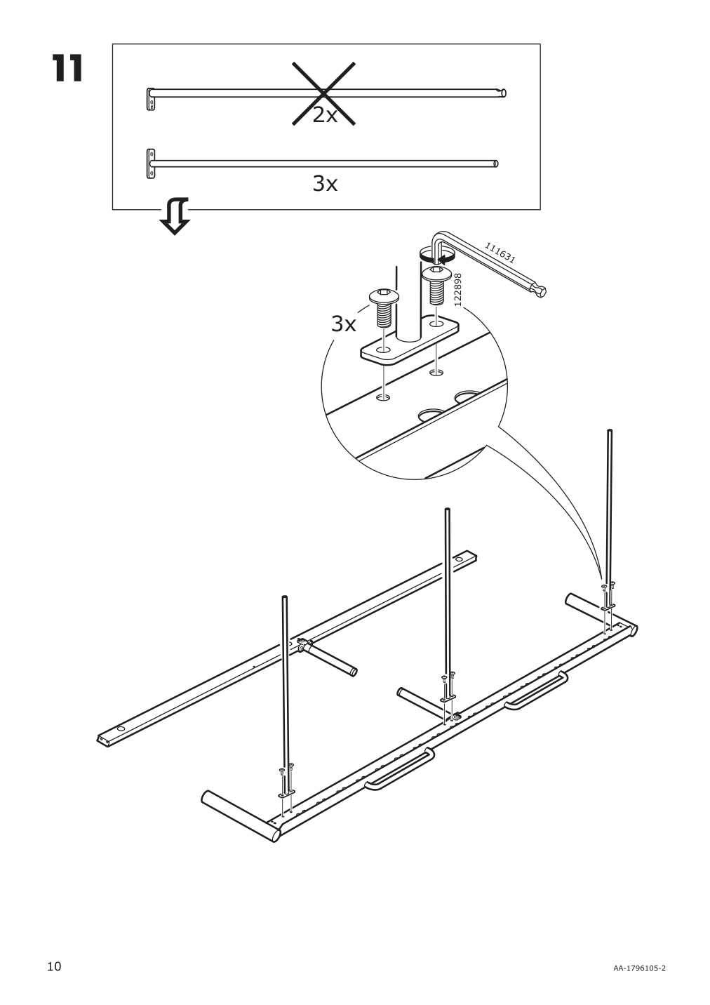 Assembly instructions for IKEA Fyresdal daybed frame black | Page 10 - IKEA FYRESDAL daybed with 2 mattresses 994.280.98