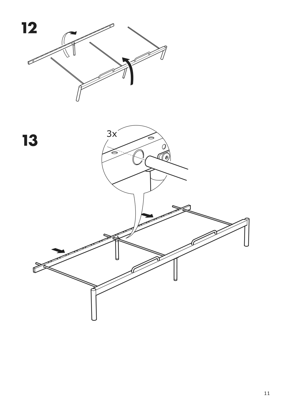 Assembly instructions for IKEA Fyresdal daybed frame black | Page 11 - IKEA FYRESDAL daybed with 2 mattresses 994.280.98