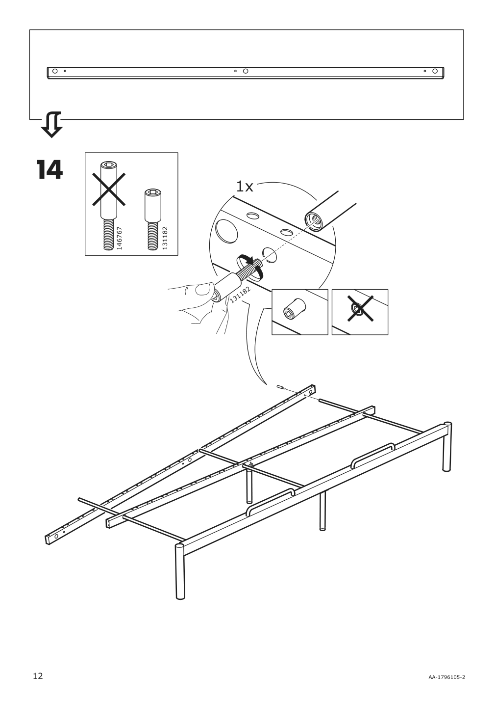 Assembly instructions for IKEA Fyresdal daybed frame black | Page 12 - IKEA FYRESDAL daybed with 2 mattresses 994.280.98