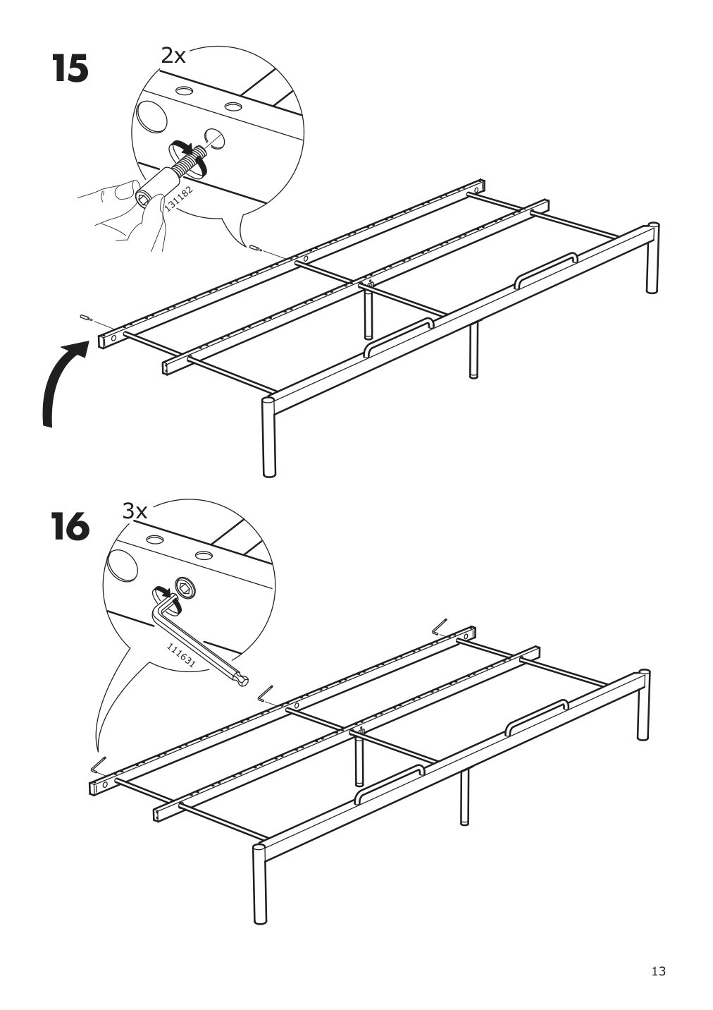 Assembly instructions for IKEA Fyresdal daybed frame black | Page 13 - IKEA FYRESDAL daybed with 2 mattresses 994.280.98