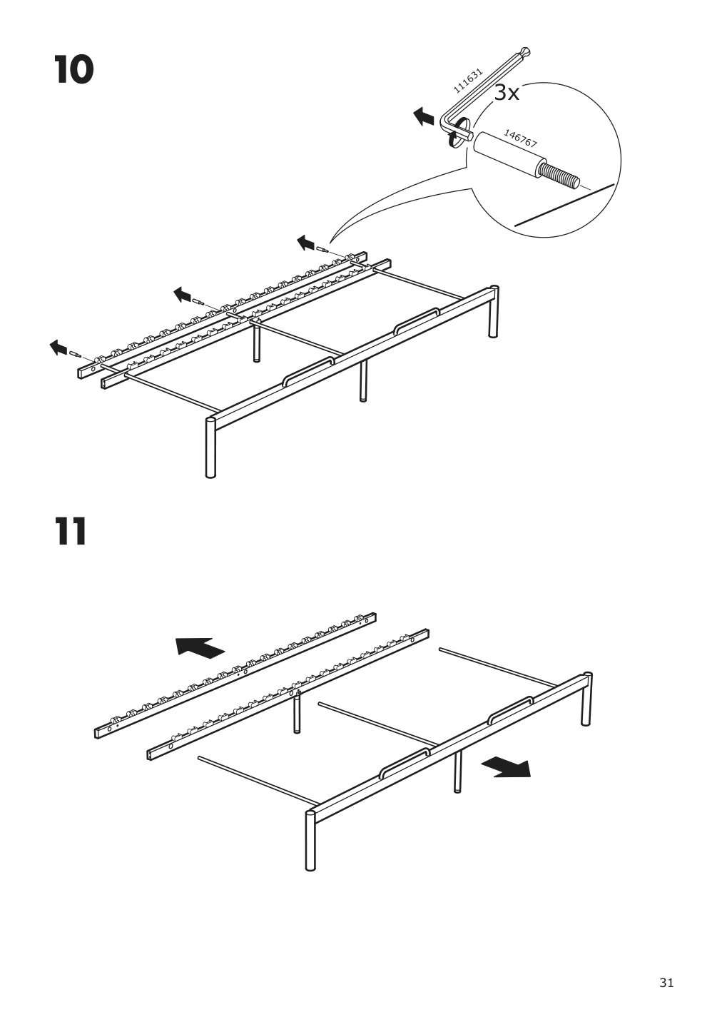 Assembly instructions for IKEA Fyresdal daybed frame black | Page 31 - IKEA FYRESDAL daybed with 2 mattresses 994.280.98