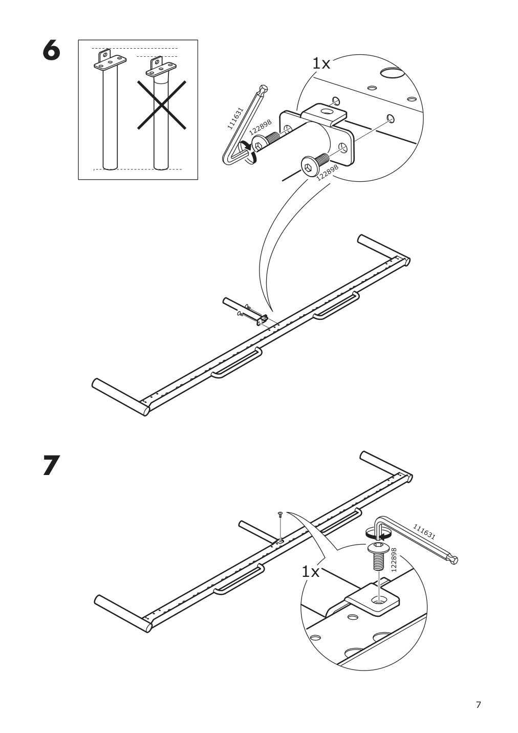 Assembly instructions for IKEA Fyresdal daybed frame black | Page 7 - IKEA FYRESDAL daybed with 2 mattresses 994.280.98