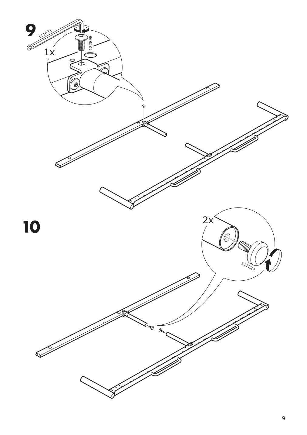 Assembly instructions for IKEA Fyresdal daybed frame black | Page 9 - IKEA FYRESDAL daybed with 2 mattresses 994.280.98