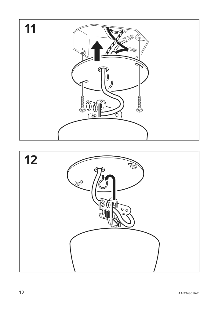 Assembly instructions for IKEA Fyrtiofyra pendant lamp white black | Page 12 - IKEA FYRTIOFYRA pendant lamp 505.272.69