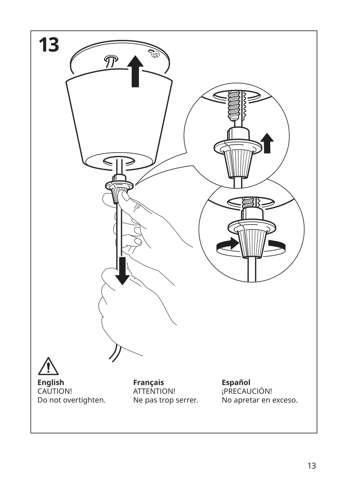 Assembly instructions for IKEA Fyrtiofyra pendant lamp white black | Page 13 - IKEA FYRTIOFYRA pendant lamp 505.272.69