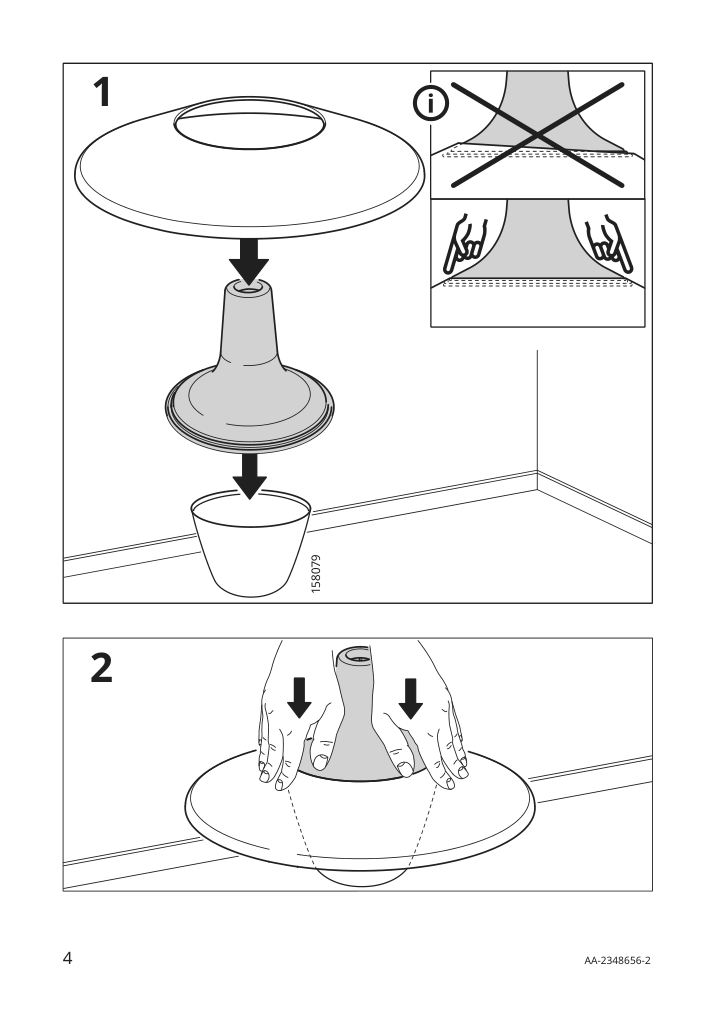 Assembly instructions for IKEA Fyrtiofyra pendant lamp white black | Page 4 - IKEA FYRTIOFYRA pendant lamp 505.272.69