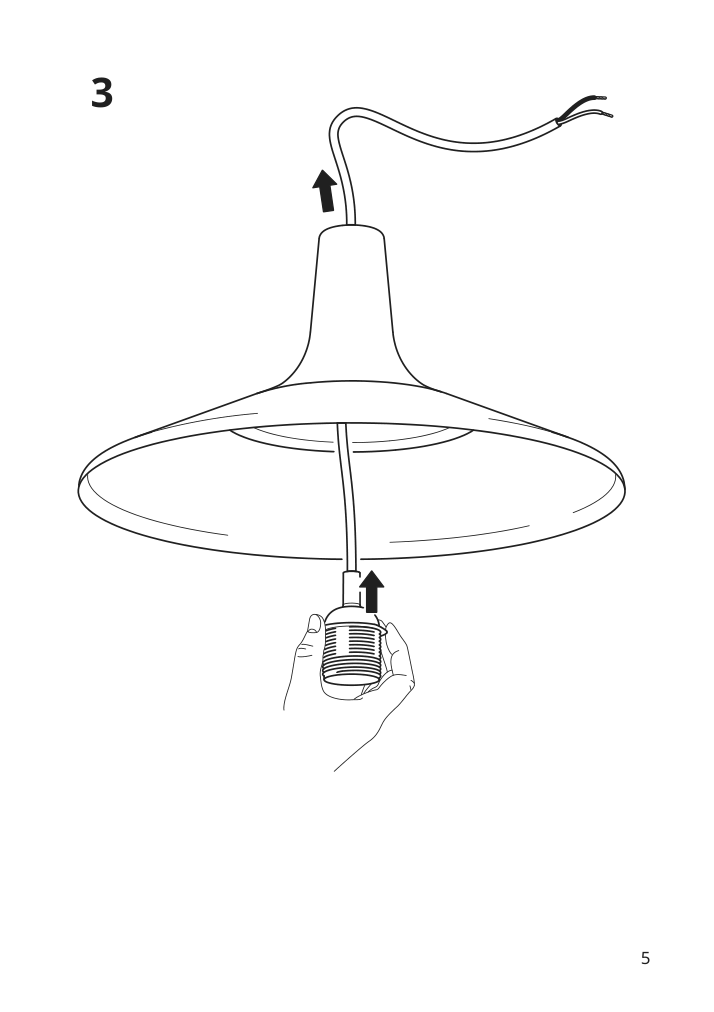 Assembly instructions for IKEA Fyrtiofyra pendant lamp white black | Page 5 - IKEA FYRTIOFYRA pendant lamp 505.272.69