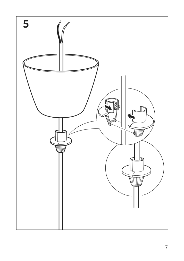 Assembly instructions for IKEA Fyrtiofyra pendant lamp white black | Page 7 - IKEA FYRTIOFYRA pendant lamp 505.272.69