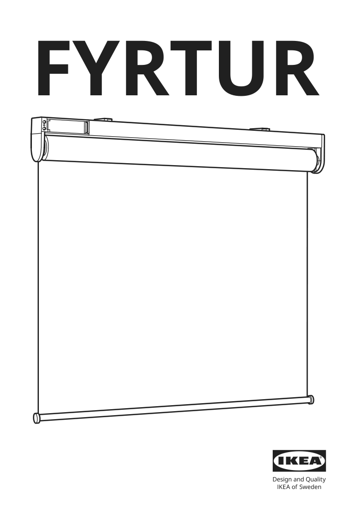 Assembly instructions for IKEA Fyrtur black out roller blind smart wireless battery operated gray | Page 1 - IKEA FYRTUR black-out roller blind 204.081.78