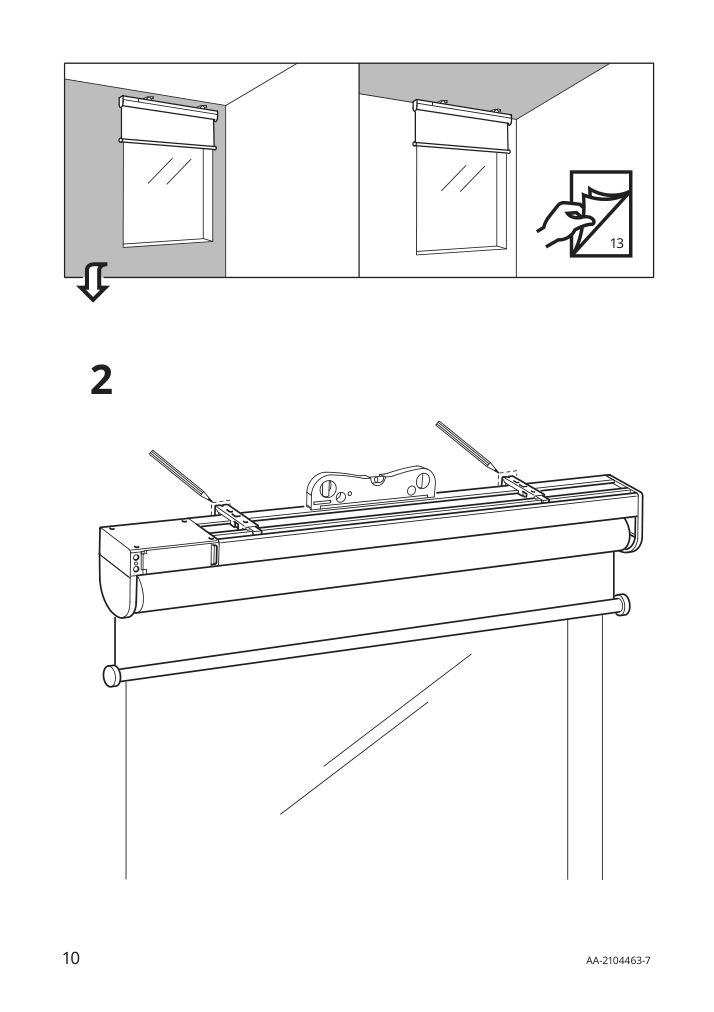 Assembly instructions for IKEA Fyrtur black out roller blind smart wireless battery operated gray | Page 10 - IKEA FYRTUR black-out roller blind 204.081.78