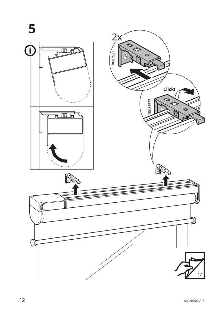 Assembly instructions for IKEA Fyrtur black out roller blind smart wireless battery operated gray | Page 12 - IKEA FYRTUR black-out roller blind 204.081.78