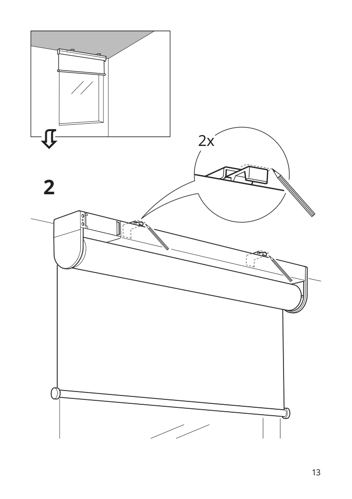 Assembly instructions for IKEA Fyrtur black out roller blind smart wireless battery operated gray | Page 13 - IKEA FYRTUR black-out roller blind 204.081.78