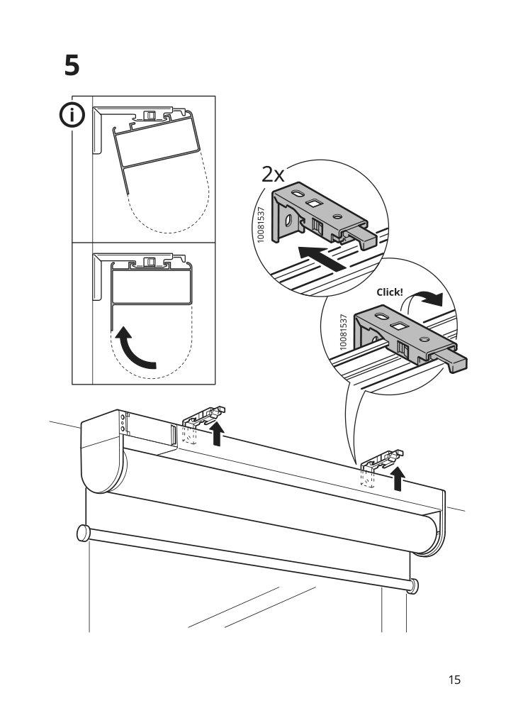 Assembly instructions for IKEA Fyrtur black out roller blind smart wireless battery operated gray | Page 15 - IKEA FYRTUR black-out roller blind 204.081.78