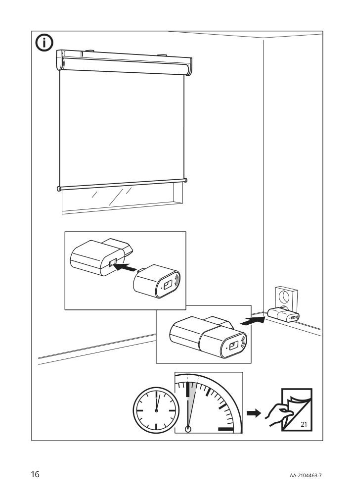 Assembly instructions for IKEA Fyrtur black out roller blind smart wireless battery operated gray | Page 16 - IKEA FYRTUR black-out roller blind 204.081.78