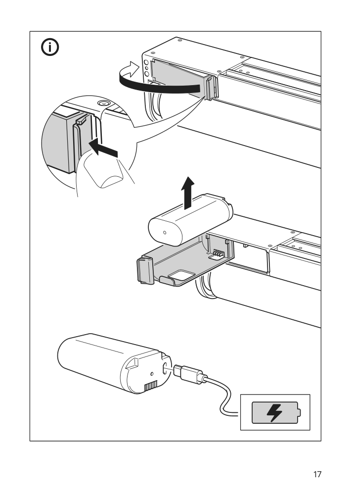 Assembly instructions for IKEA Fyrtur black out roller blind smart wireless battery operated gray | Page 17 - IKEA FYRTUR black-out roller blind 204.081.78