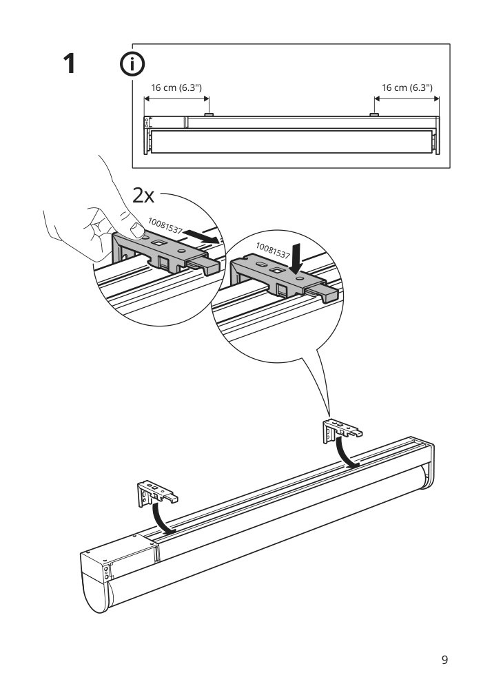 Assembly instructions for IKEA Fyrtur black out roller blind smart wireless battery operated gray | Page 9 - IKEA FYRTUR black-out roller blind 204.081.78