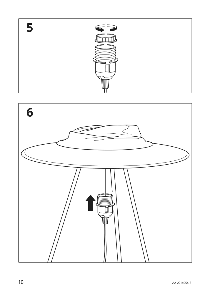 Assembly instructions for IKEA Fyxnaes floor lamp turquoise | Page 10 - IKEA FYXNÄS floor lamp 604.640.54