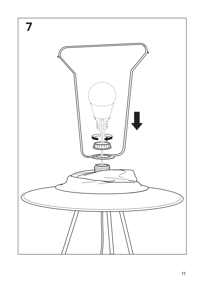 Assembly instructions for IKEA Fyxnaes floor lamp turquoise | Page 11 - IKEA FYXNÄS floor lamp 604.640.54