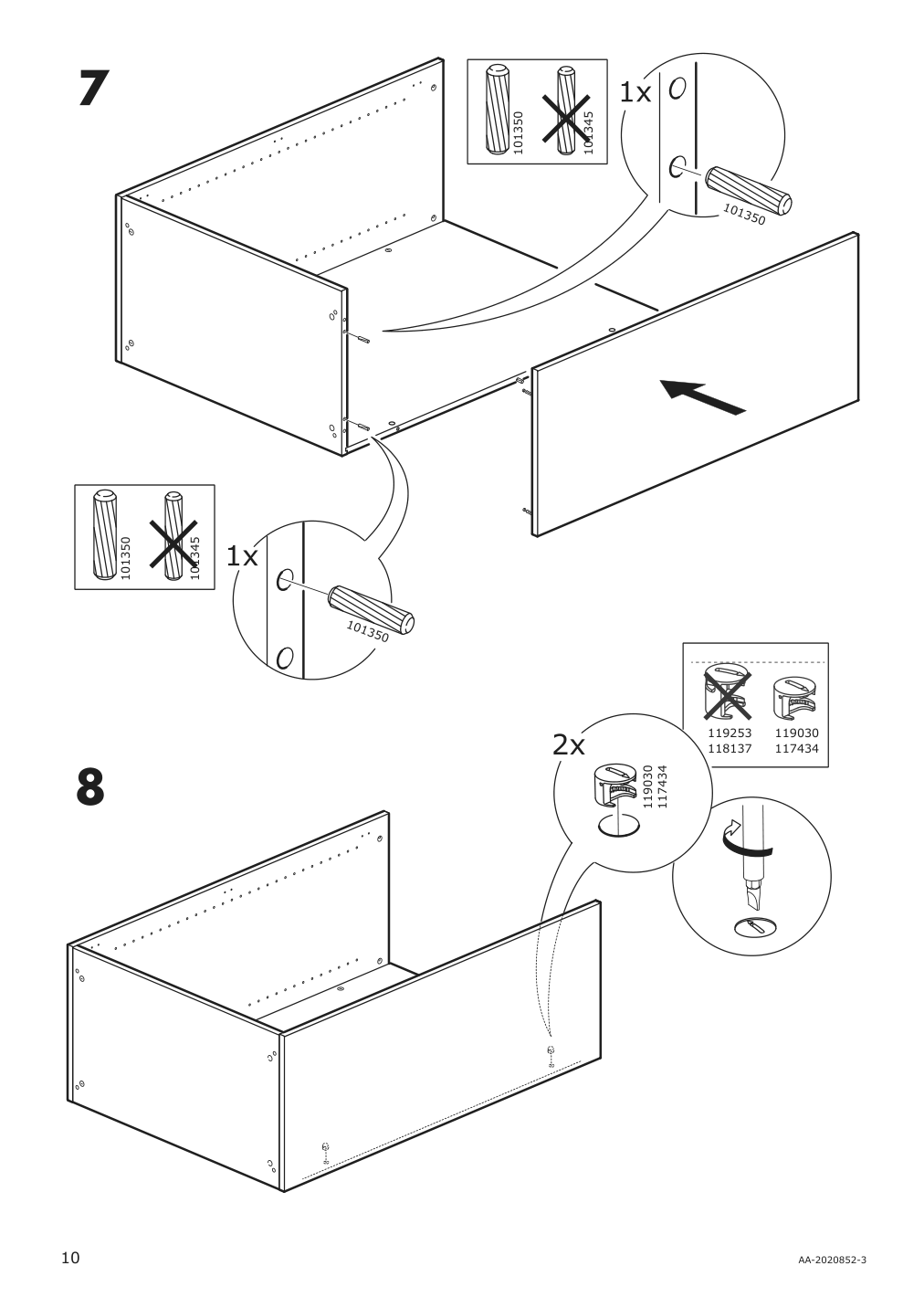 Assembly instructions for IKEA Galant cabinet with doors black stained ash veneer | Page 10 - IKEA GALANT cabinet with doors 503.651.39