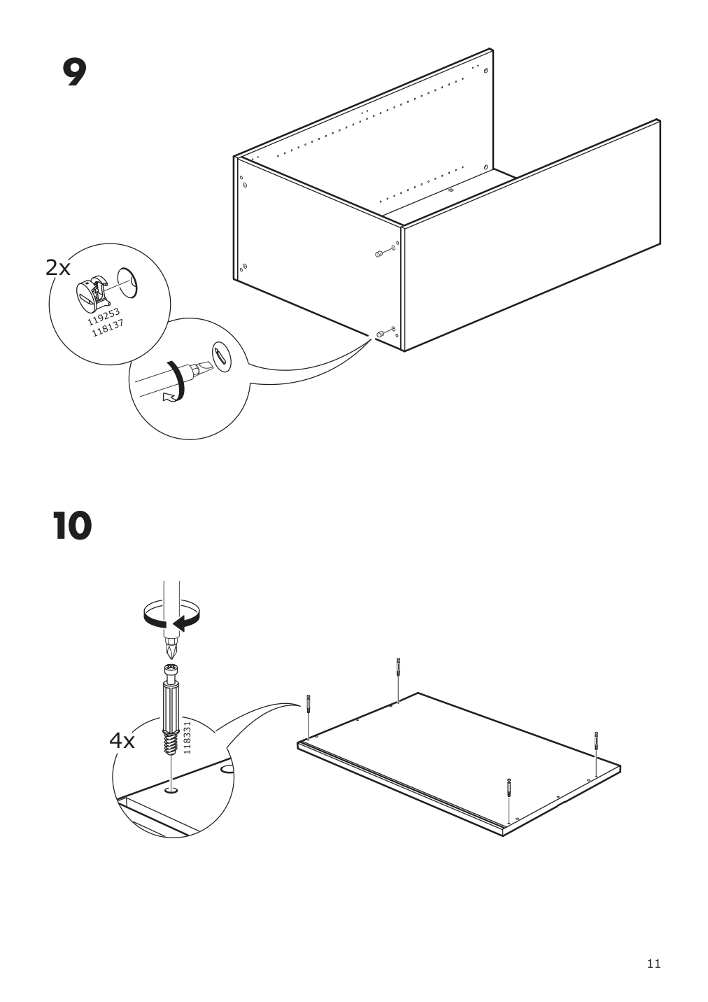 Assembly instructions for IKEA Galant cabinet with doors white stained oak veneer | Page 11 - IKEA GALANT cabinet with doors 903.651.37